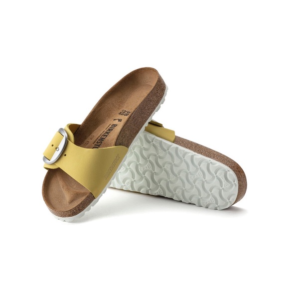 Anthropologie x Birkenstock Madrid Big Buckle Nubuck Leather Sandals Popcorn - Picture 5 of 12